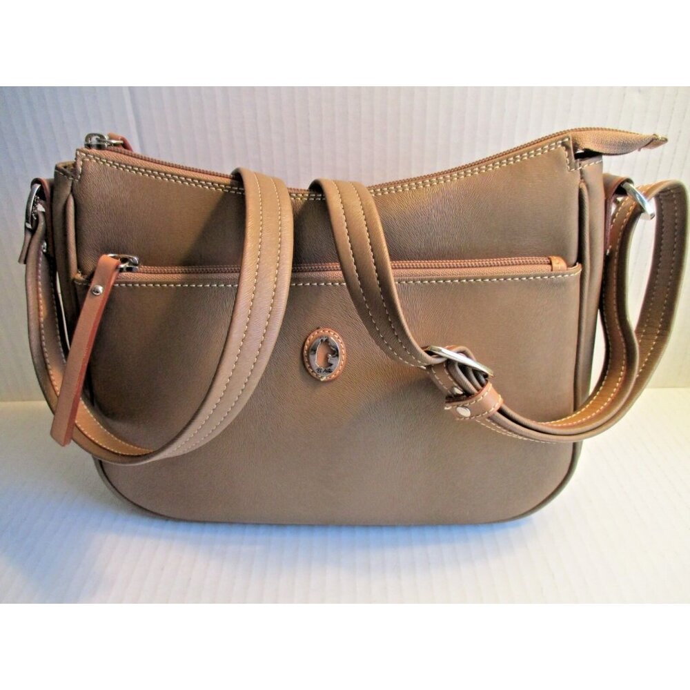 *El Potro Beige Tan Leather Shoulder Bag Purse Made in Spain